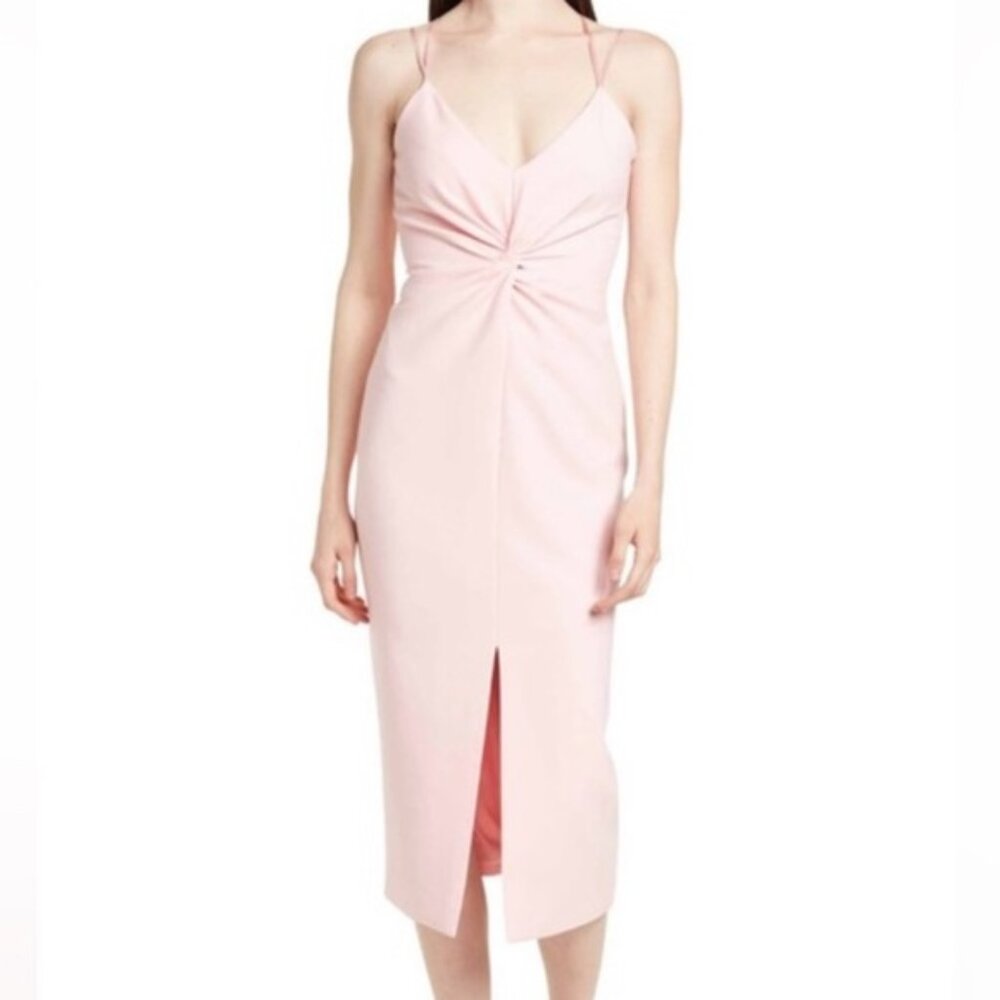CINQ A SEPT MELEY DRESS color PINK QUARTZ back zip closure size 4 -